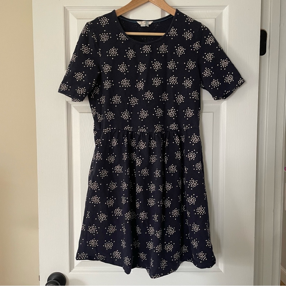 Boden 100% Cotton Navy Mini Dress Size 8
